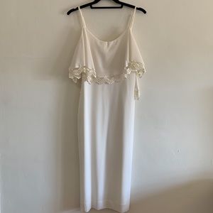 Dress The Population Ivory Midi Sheath Dress